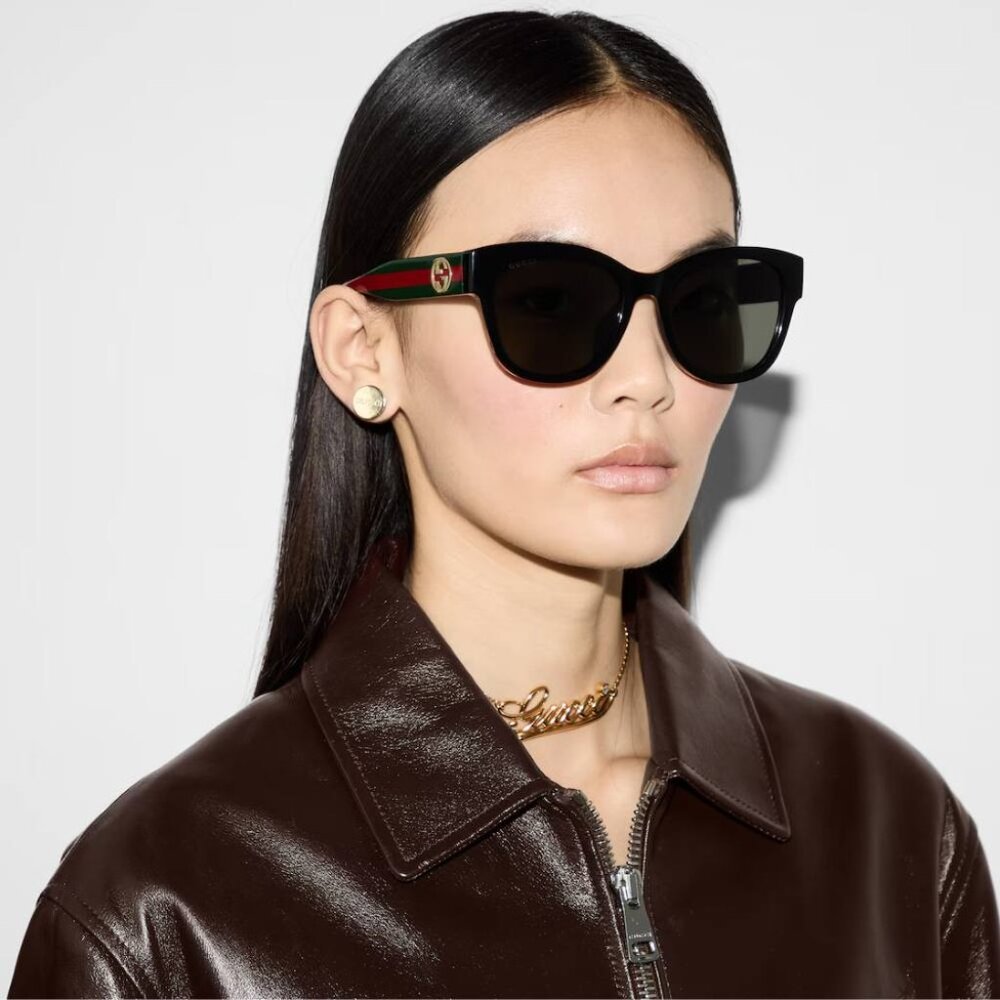 Gucci GG1866SK 003 Square Sunglasses – Shiny Burgundy Havana/Burgundy - Picture 3 of 9
